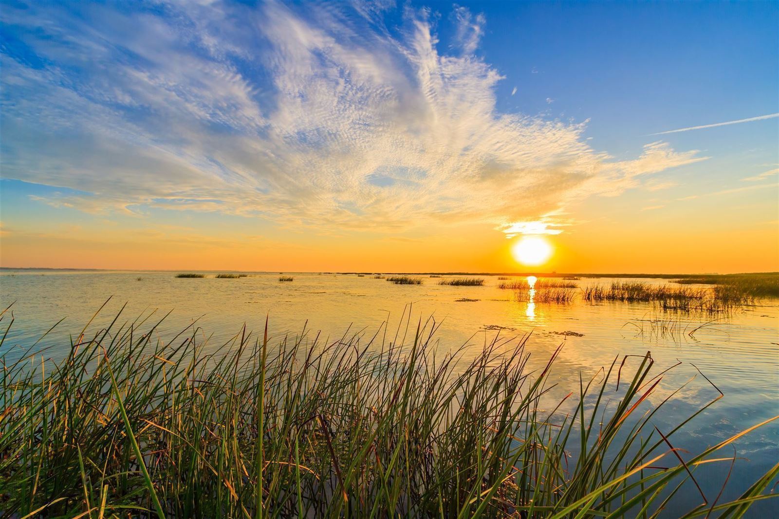 Sonnenuntergang im Delta